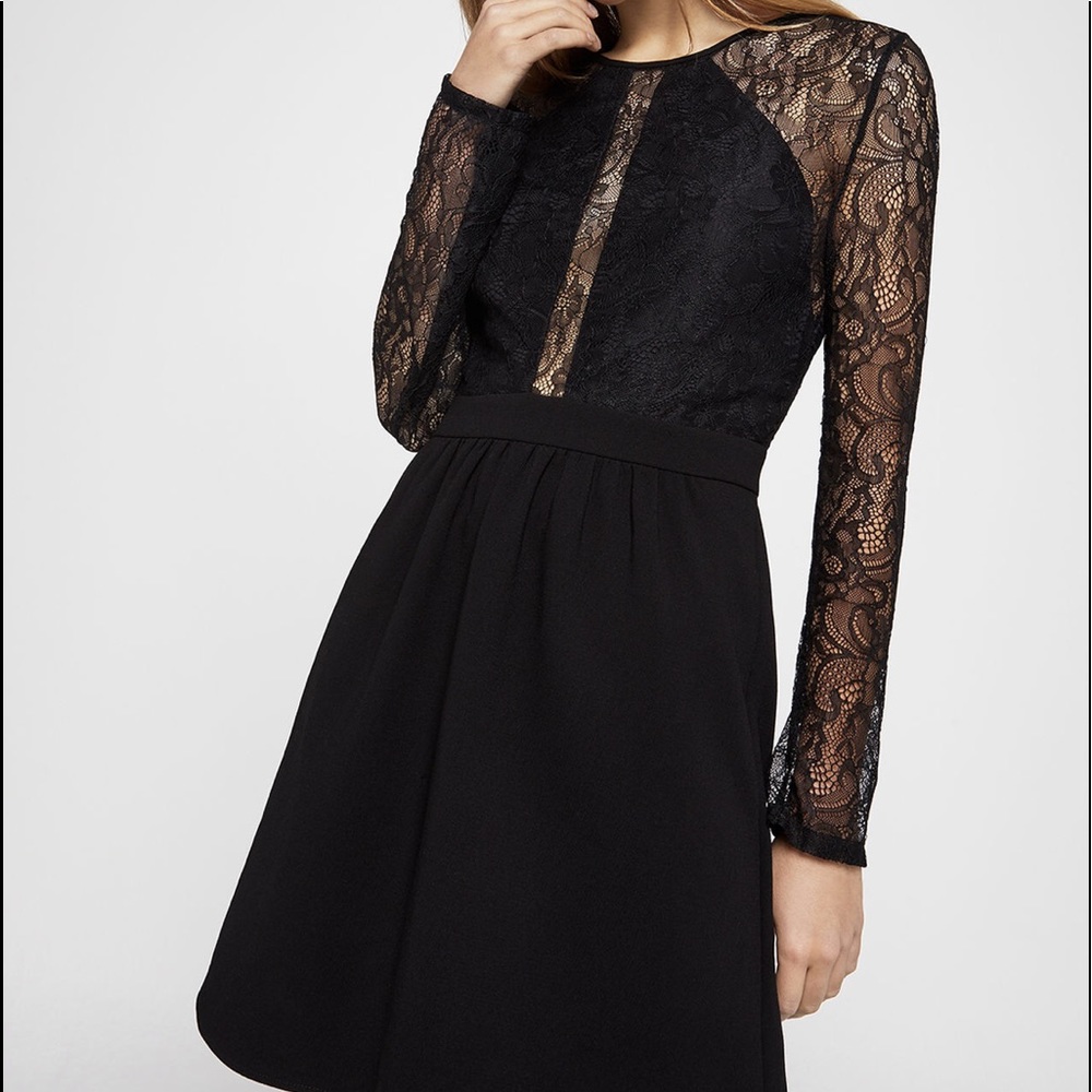 Perfect LBD - Lace Trimmed A-Line Dress